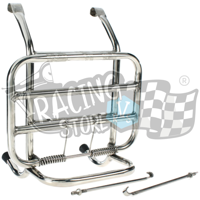 Suporte inox 2 Suporte porta bagagem frontal INOX Vespa 50S - Image 1