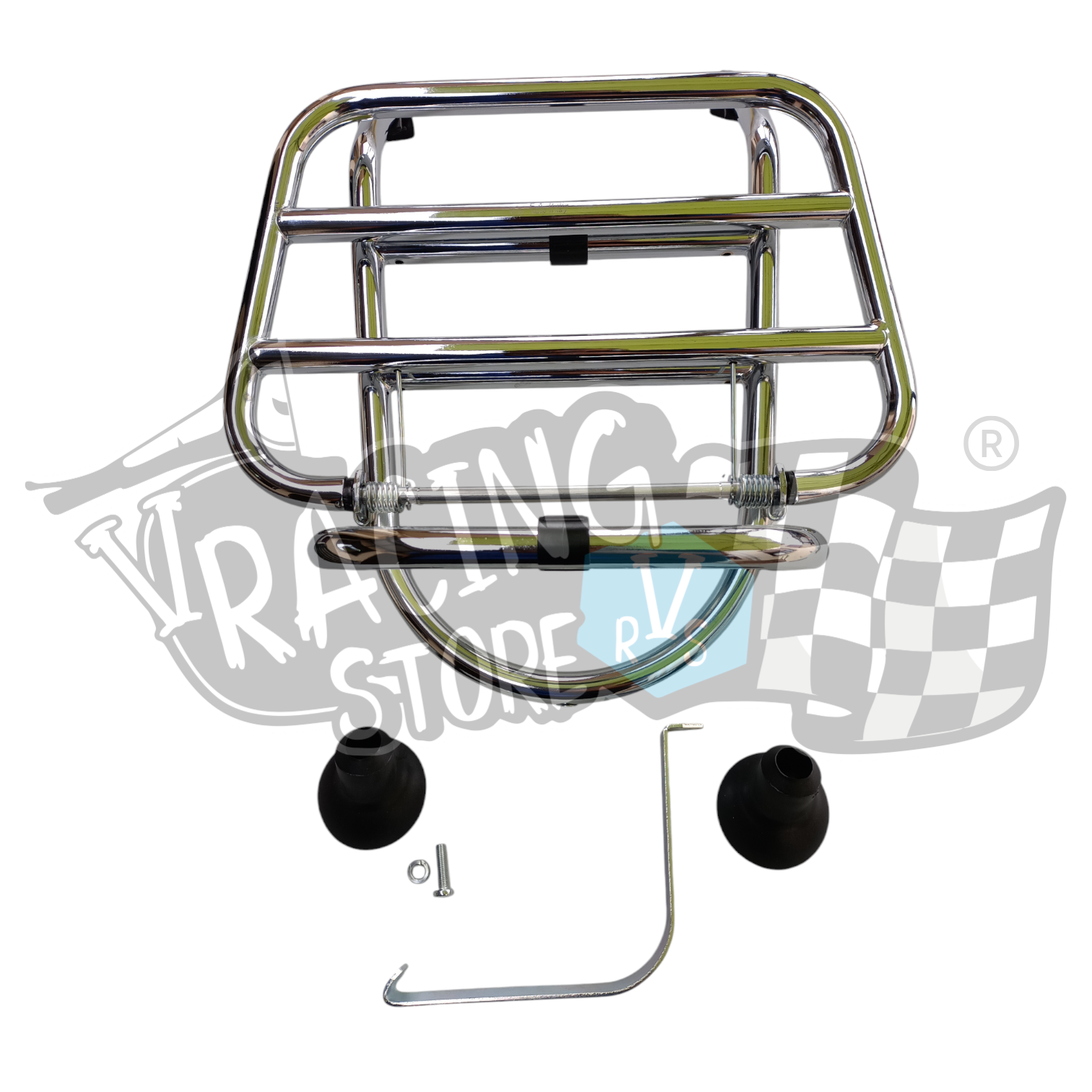 Photoroom-20241024_121300 Suporte porta bagagem frontal Vespa LX/LXV 50-125 Cromado F.A. Itália - Image 1