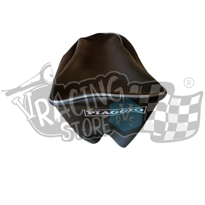 IMG20250130085025-Photoroom Capa de banco Preta com friso CINZA Vespa 50S - Image 1