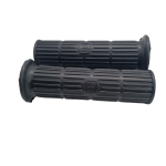 Punhos Pretos Vespa 50S Sprint Rally (120mm) Logo Hexagonal