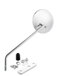 Espelho esquerdo Vespa guiador CROMADO redondo (c/fixação)